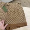 Gucci High Waisted GG Shorts with Silk Trim Size 42