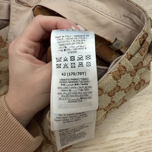 Gucci High Waisted GG Shorts with Silk Trim Size 42