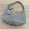 Prada Tessuto Nylon Mini Re-Edition 2000 Bag Light Grey