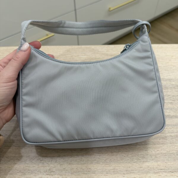 Prada Tessuto Nylon Mini Re-Edition 2000 Bag Light Grey