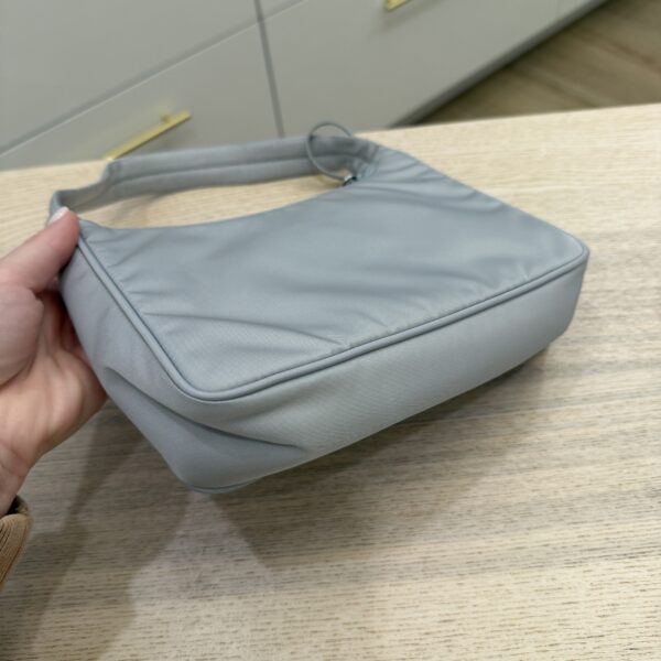Prada Tessuto Nylon Mini Re-Edition 2000 Bag Light Grey