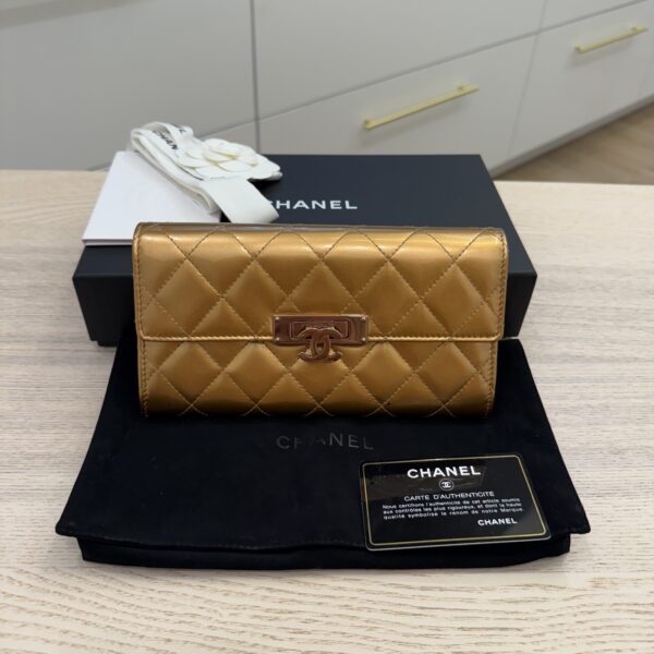 Chanel Patent Golden Class Wallet