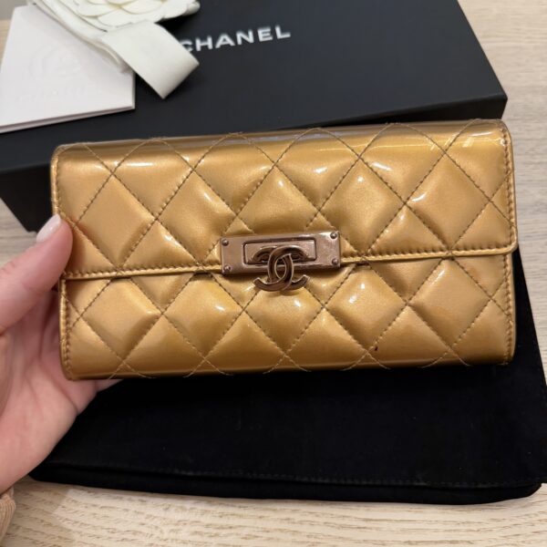 Chanel Patent Golden Class Wallet