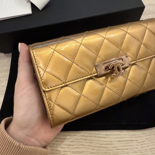 Chanel Patent Golden Class Wallet