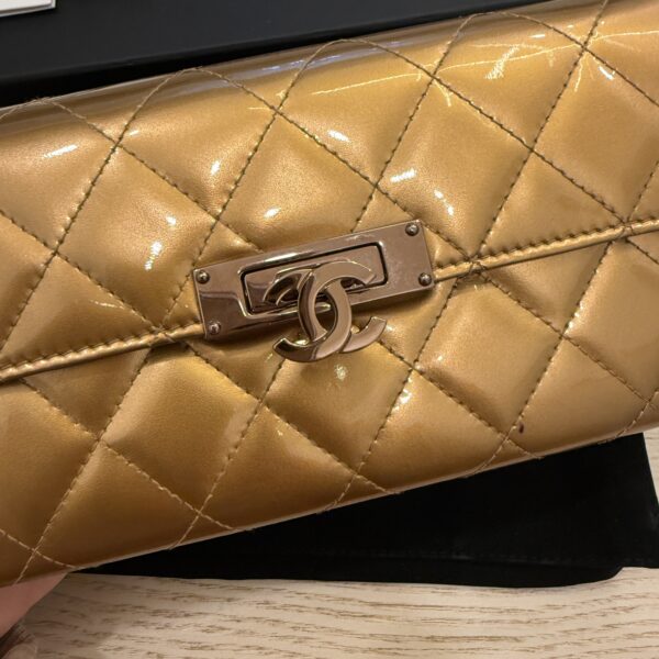 Chanel Patent Golden Class Wallet