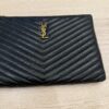 Saint Laurent Monogramme Quilted Leather Pouch Black