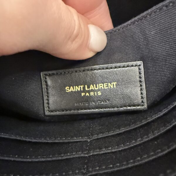 Saint Laurent Monogramme Quilted Leather Pouch Black
