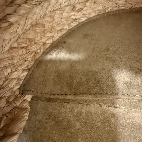 Loewe Calfskin Small Gate Crossbody Bag Raffia Tan