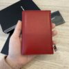 Saint Laurent Cassandre Smooth Leather Wallet Red Silver Hardware