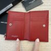 Saint Laurent Cassandre Smooth Leather Wallet Red Silver Hardware