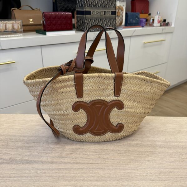 Celine Triomphe Basket Shoulder Bag Teen