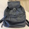 Prada Soft Calfskin Cinch Backpack Black
