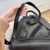 Prada Soft Calfskin Cinch Backpack Black