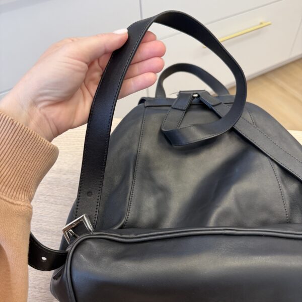 Prada Soft Calfskin Cinch Backpack Black