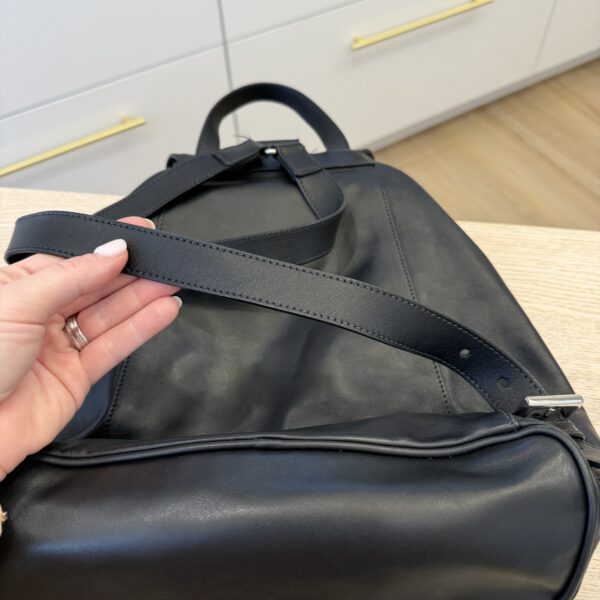 Prada Soft Calfskin Cinch Backpack Black