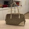 Gucci Monogram Medium New Britt Boston Off White