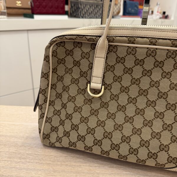Gucci Monogram Medium New Britt Boston Off White
