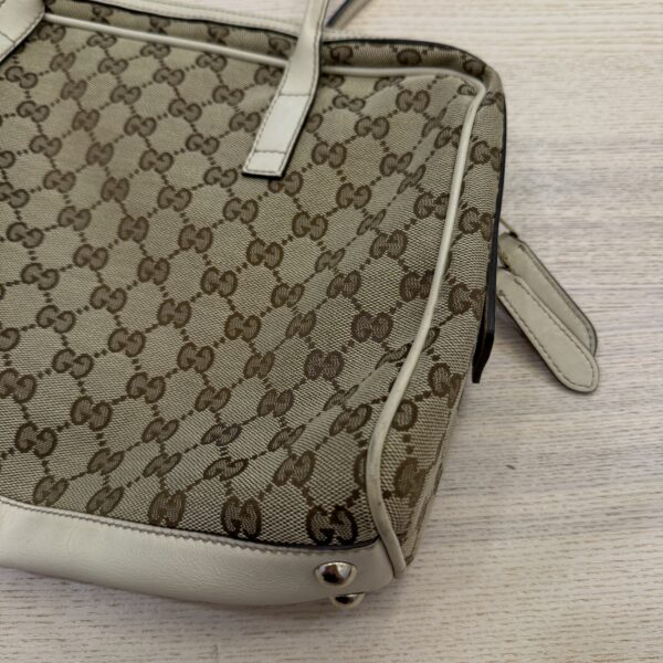 Gucci Monogram Medium New Britt Boston Off White