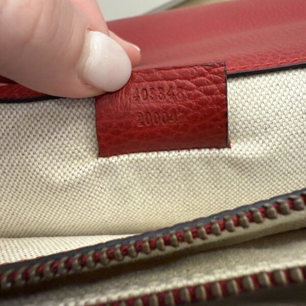 Gucci Dollar Calfskin Crystal Medium Dionysus Shoulder Bag Red