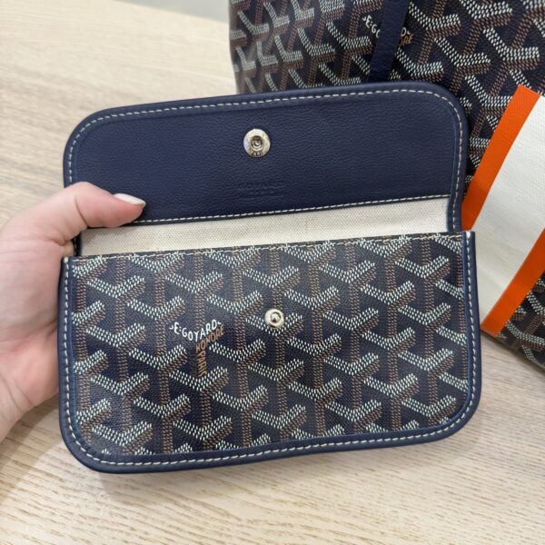 Goyard Goyardine Saint Louis PM Navy Striped "E"