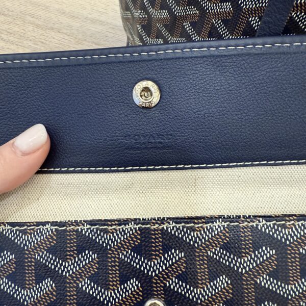 Goyard Goyardine Saint Louis PM Navy Striped "E"