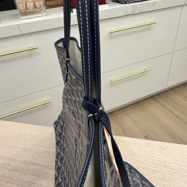 Goyard Goyardine Saint Louis PM Navy Striped "E"