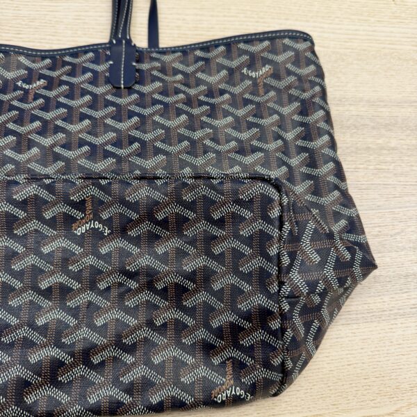 Goyard Goyardine Saint Louis PM Navy Striped "E"