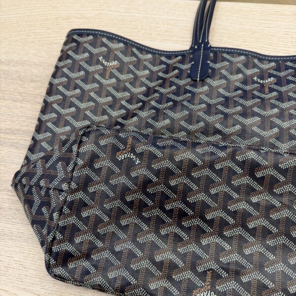Goyard Goyardine Saint Louis PM Navy Striped "E"