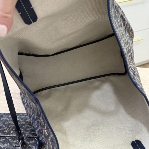 Goyard Goyardine Saint Louis PM Navy Striped "E"
