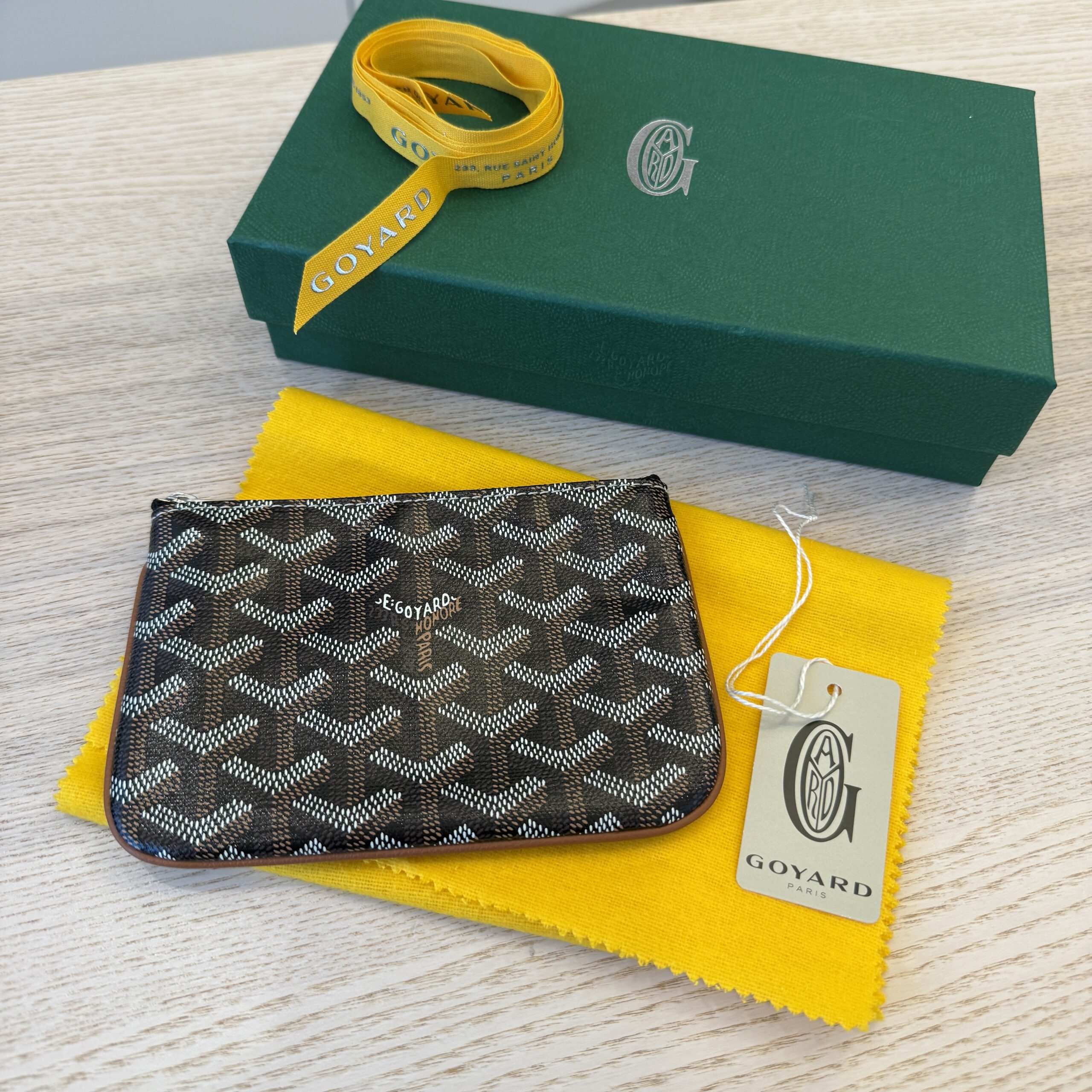 Goyard Goyardine Mini Senat Pochette Black and Tan