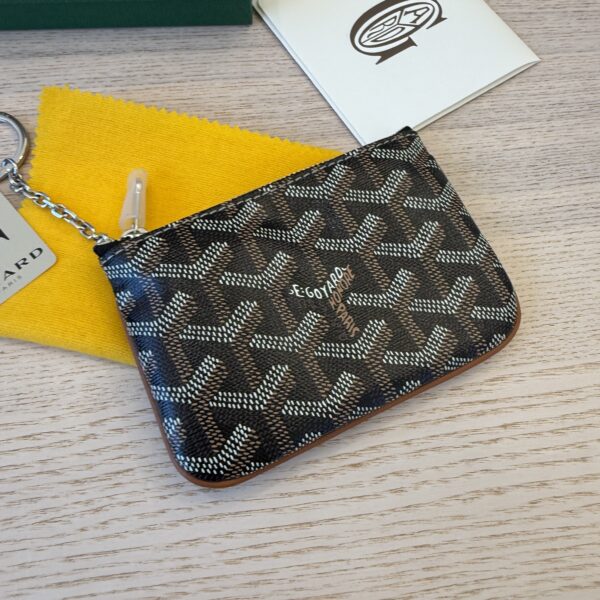 Goyard Sénat Nano Key Pouch Black and Tan