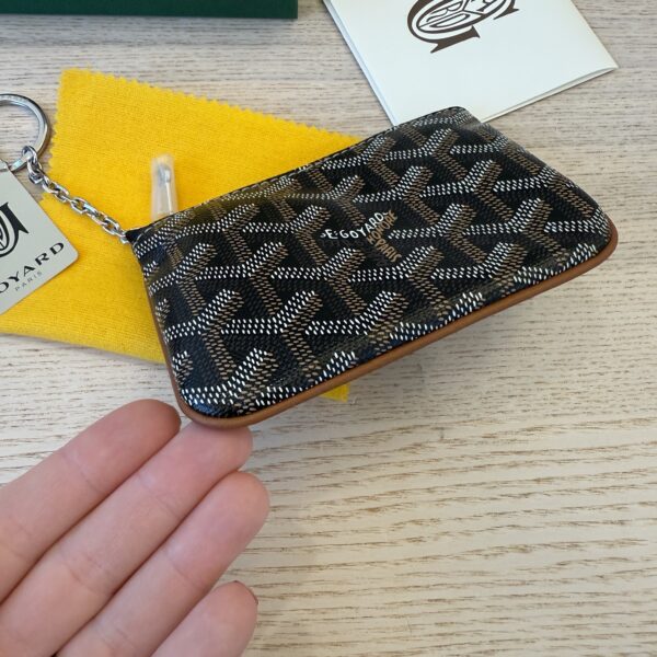Goyard Sénat Nano Key Pouch Black and Tan