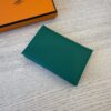 Hermes Epsom Calvi Card Case Verso Vert Vertigo and Jaune Milton