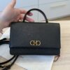 Salvatore Ferragamo Gancini Black Top Handle Crossbody