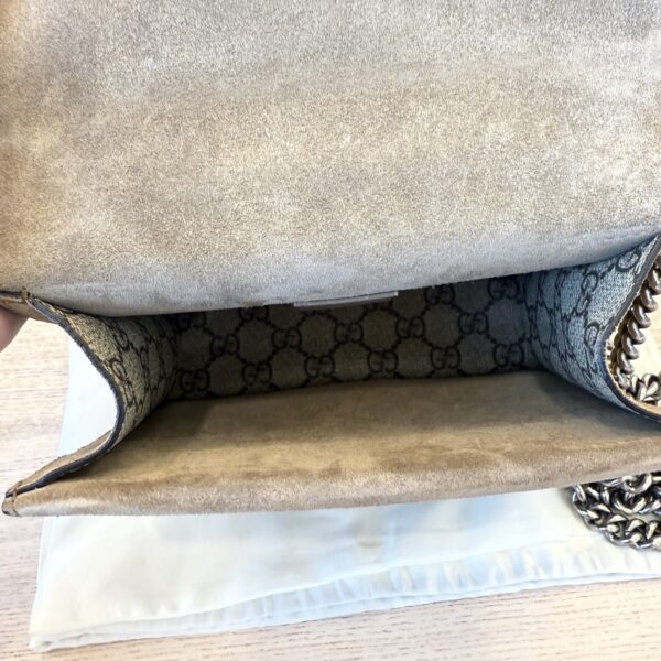 Gucci GG Supreme Monogram Mini Dionysus Shoulder Bag Taupe