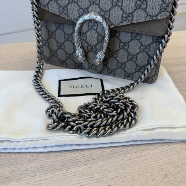 Gucci GG Supreme Monogram Mini Dionysus Shoulder Bag Taupe