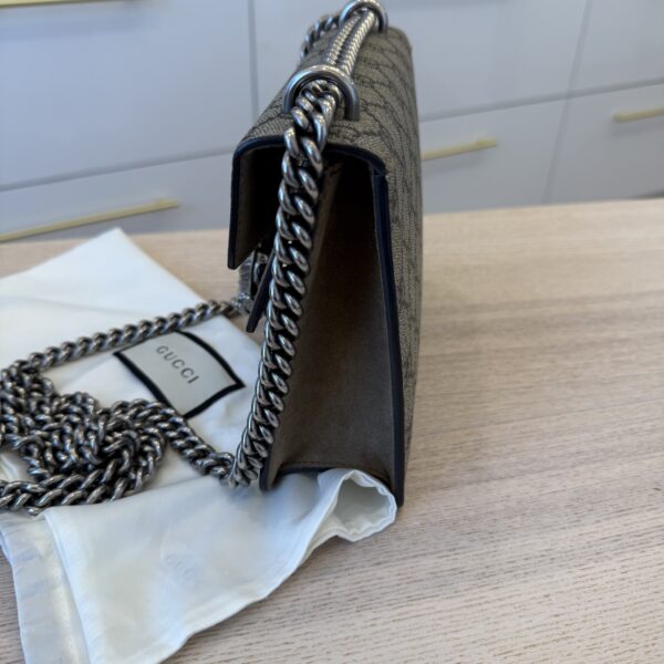 Gucci GG Supreme Monogram Mini Dionysus Shoulder Bag Taupe