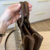 Gucci Monogram New Sakai Calfskin Lux Medium Horsebit 1955 Tote Bag Beige Ebony New Tan