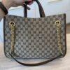 Gucci Monogram New Sakai Calfskin Lux Medium Horsebit 1955 Tote Bag Beige Ebony New Tan