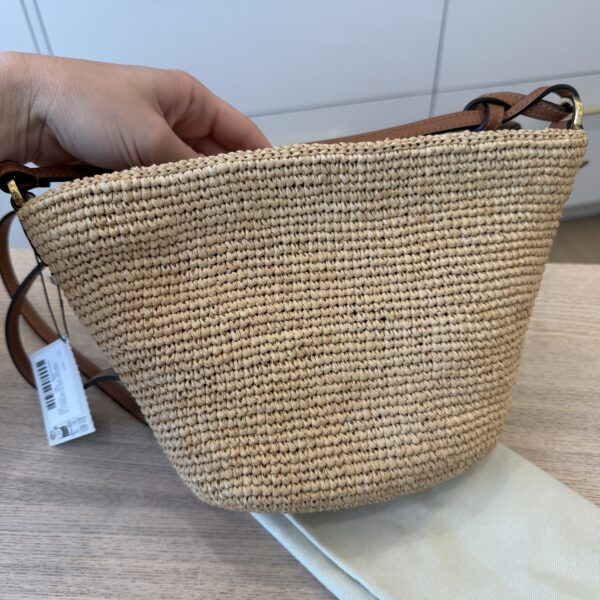 Loewe Slit Pochette Bag in Raffia and Calfskin