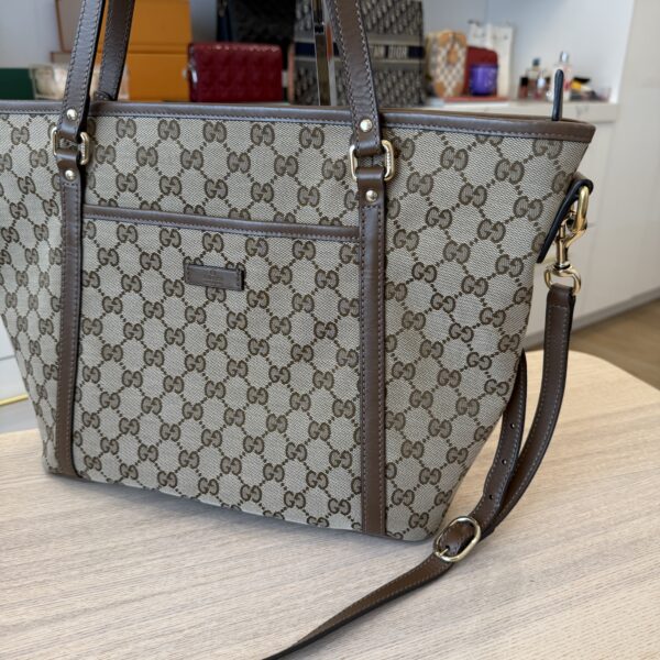Gucci GG Supreme Monogram Medium Joy Tote Brown