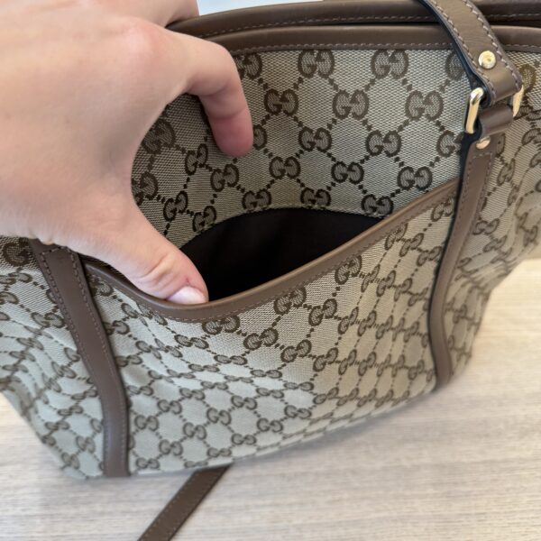 Gucci GG Supreme Monogram Medium Joy Tote Brown