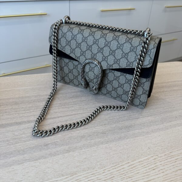 Gucci GG Supreme Monogram Small Dionysus Shoulder Bag Black