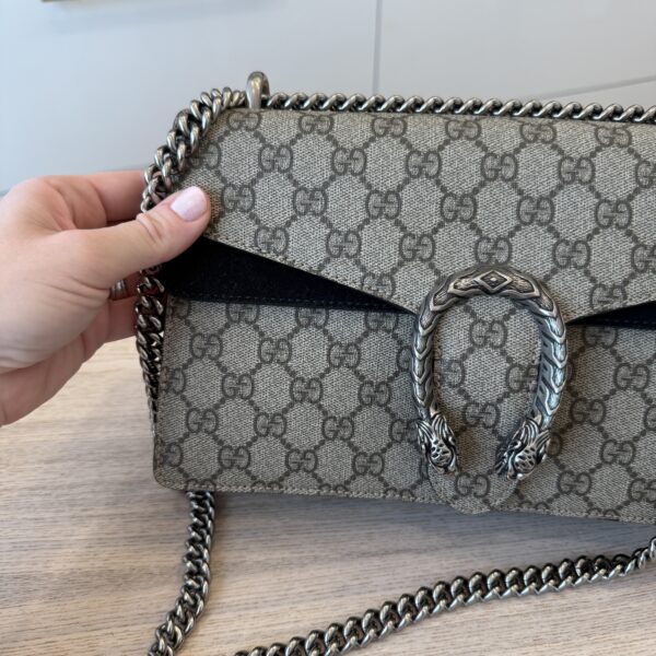 Gucci GG Supreme Monogram Small Dionysus Shoulder Bag Black
