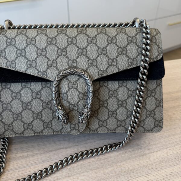 Gucci GG Supreme Monogram Small Dionysus Shoulder Bag Black