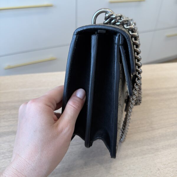 Gucci GG Supreme Monogram Small Dionysus Shoulder Bag Black