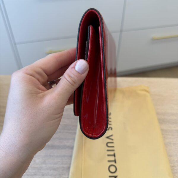 Louis Vuitton Louise Clutch Patent Long Red