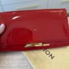 Louis Vuitton Louise Clutch Patent Long Red