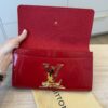 Louis Vuitton Louise Clutch Patent Long Red