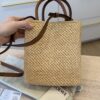 Loewe A5 Raffia & Leather Tote Bag